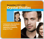 Devis Crystal Studies : assurance expatri&eacute;s packag&eacute;e pour les s&eacute;jours jusqu'&agrave; 1 an des &eacute;tudiants et scolaires &agrave; l'&eacute;tranger